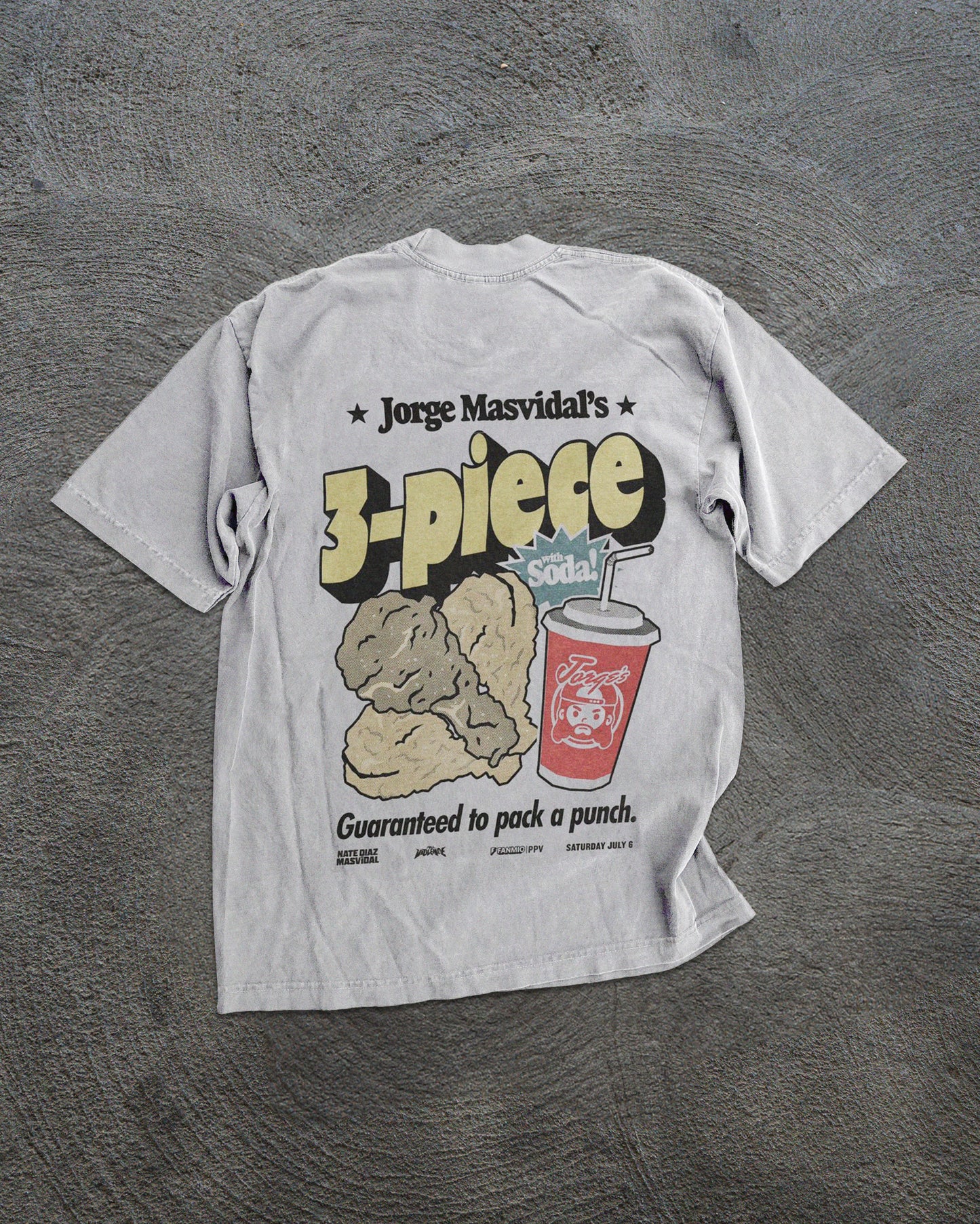 3 Piece and Soda "Premium" Tee in Off-White