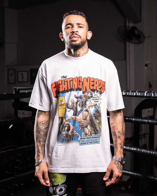 The Fighting Nerds Comic Book "Premium" Tee in White