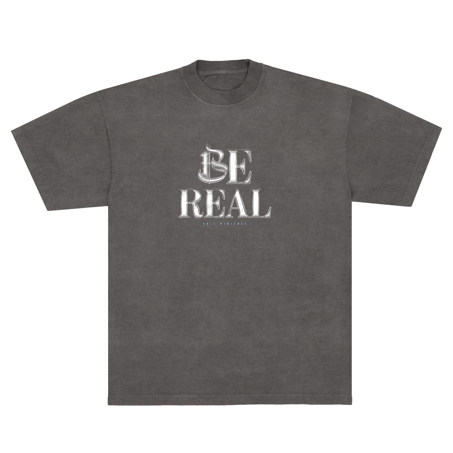 Be Real "Premium" Tee in Garment Dyed Shadow