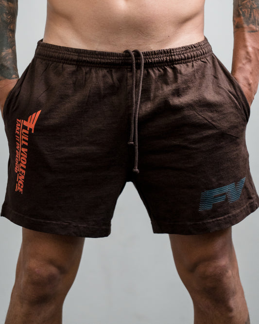 Racer Shorts in Brown