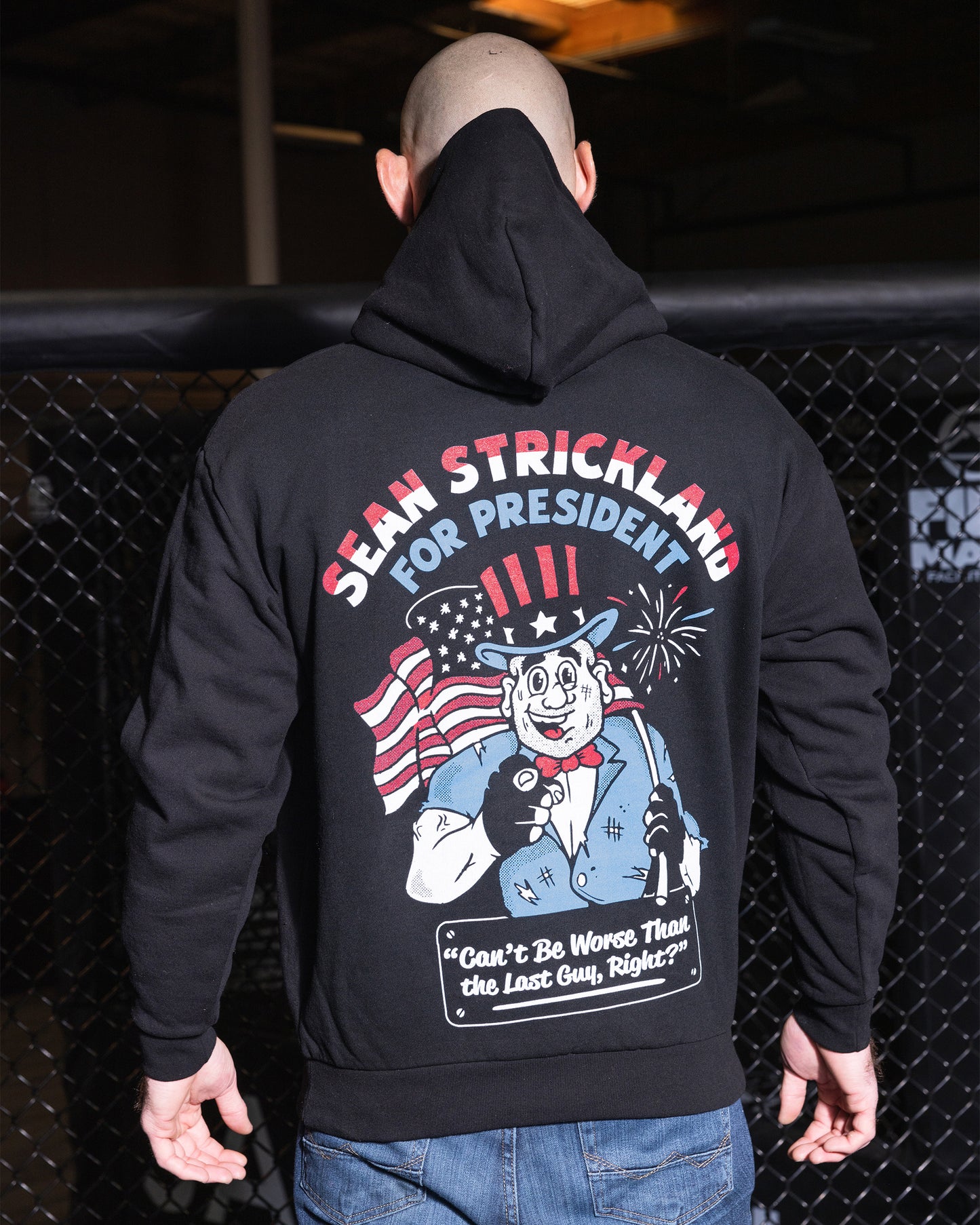 Sean Strickland for President Hoodie in Black