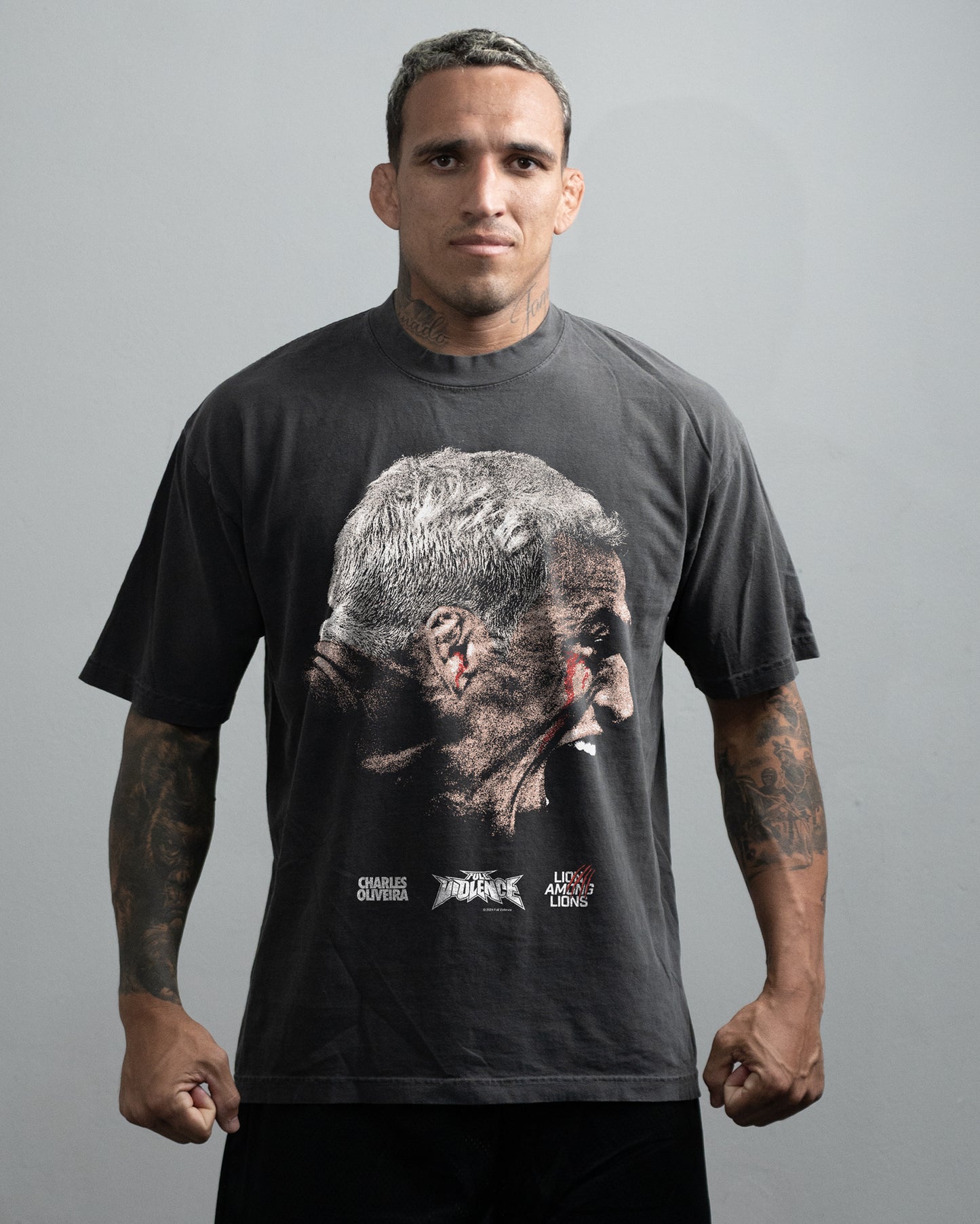 Lion Among Lions "Premium" Tee in Washed Black