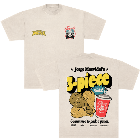 3 Piece and Soda "Premium" Tee in Off-White