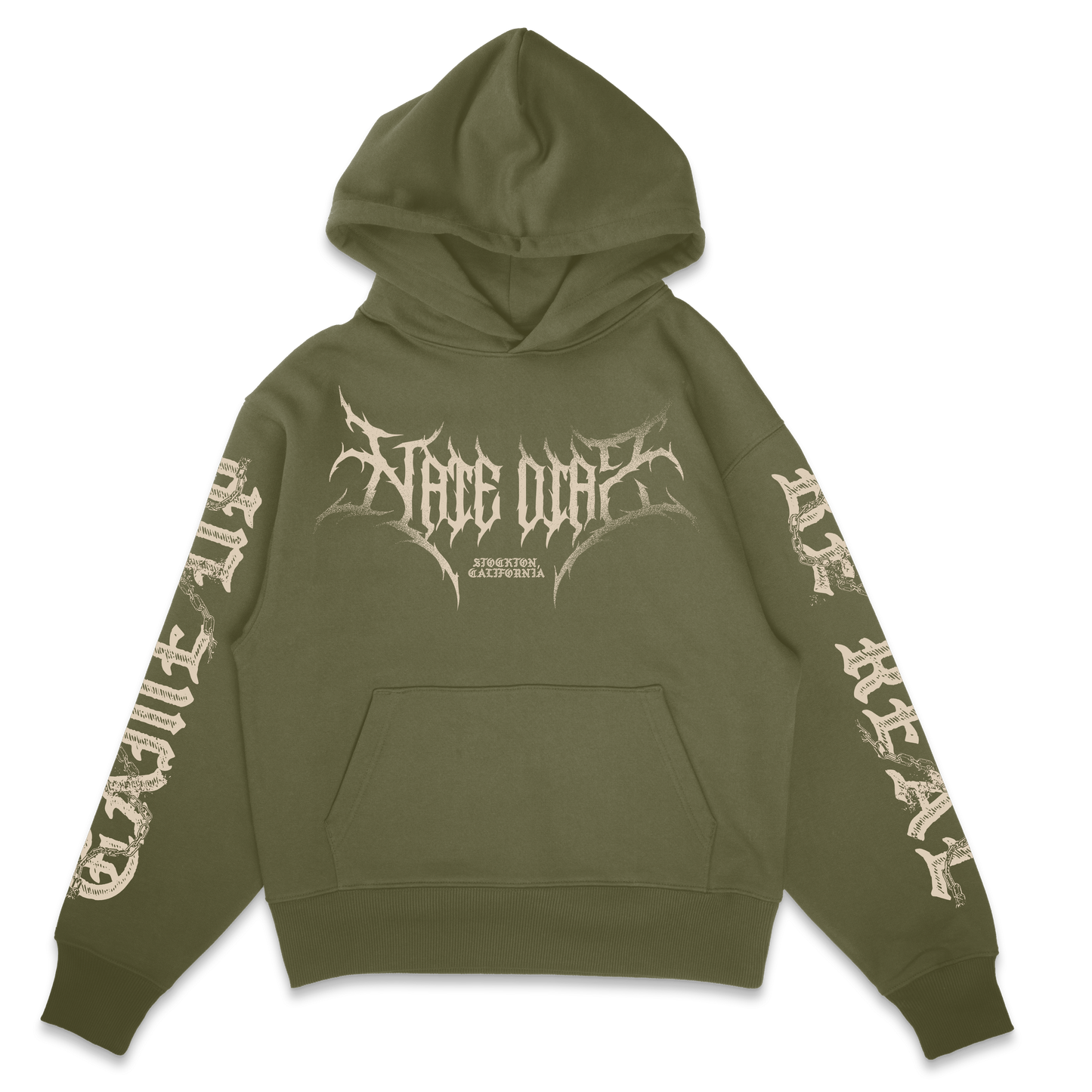 Game Up Hoodie in Army Green